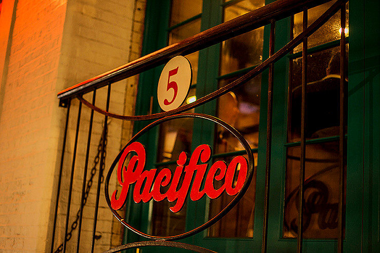 Cafe Pacifico's outside sign